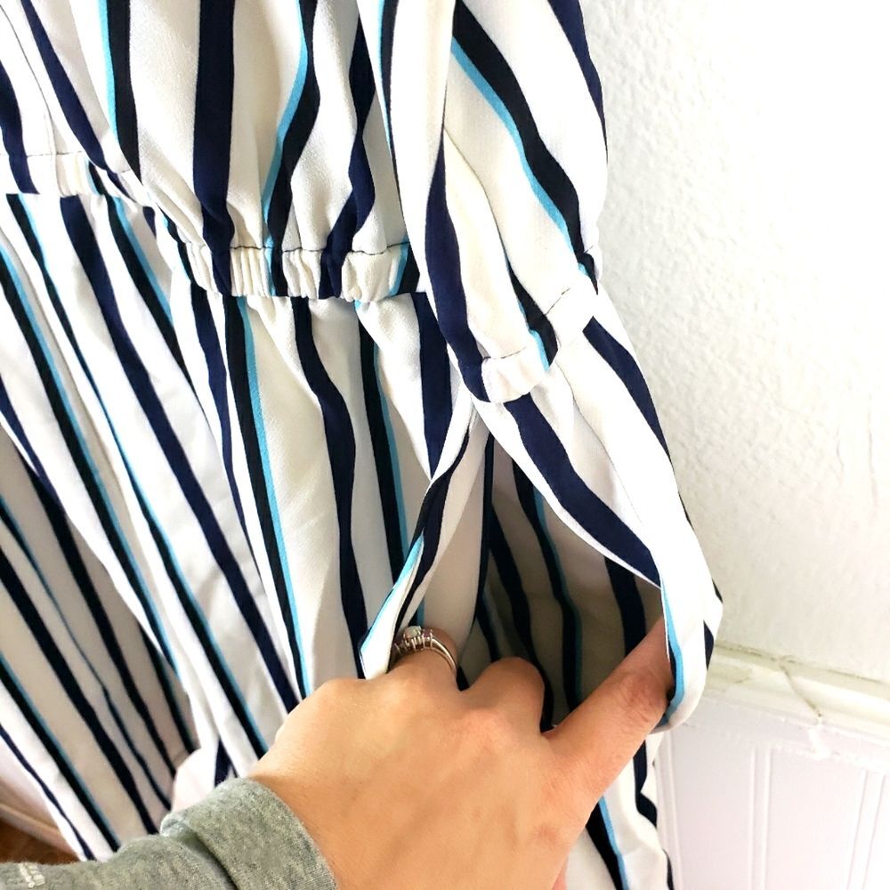 Women's NWT Lane Bryant Striped Short Romper Jumpsuit Size 26/28 - Picture 8 of 10